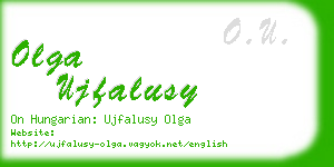 olga ujfalusy business card